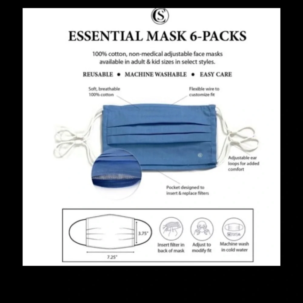 🔴$3 sale bundle onlyPack of 6 face mask (men)